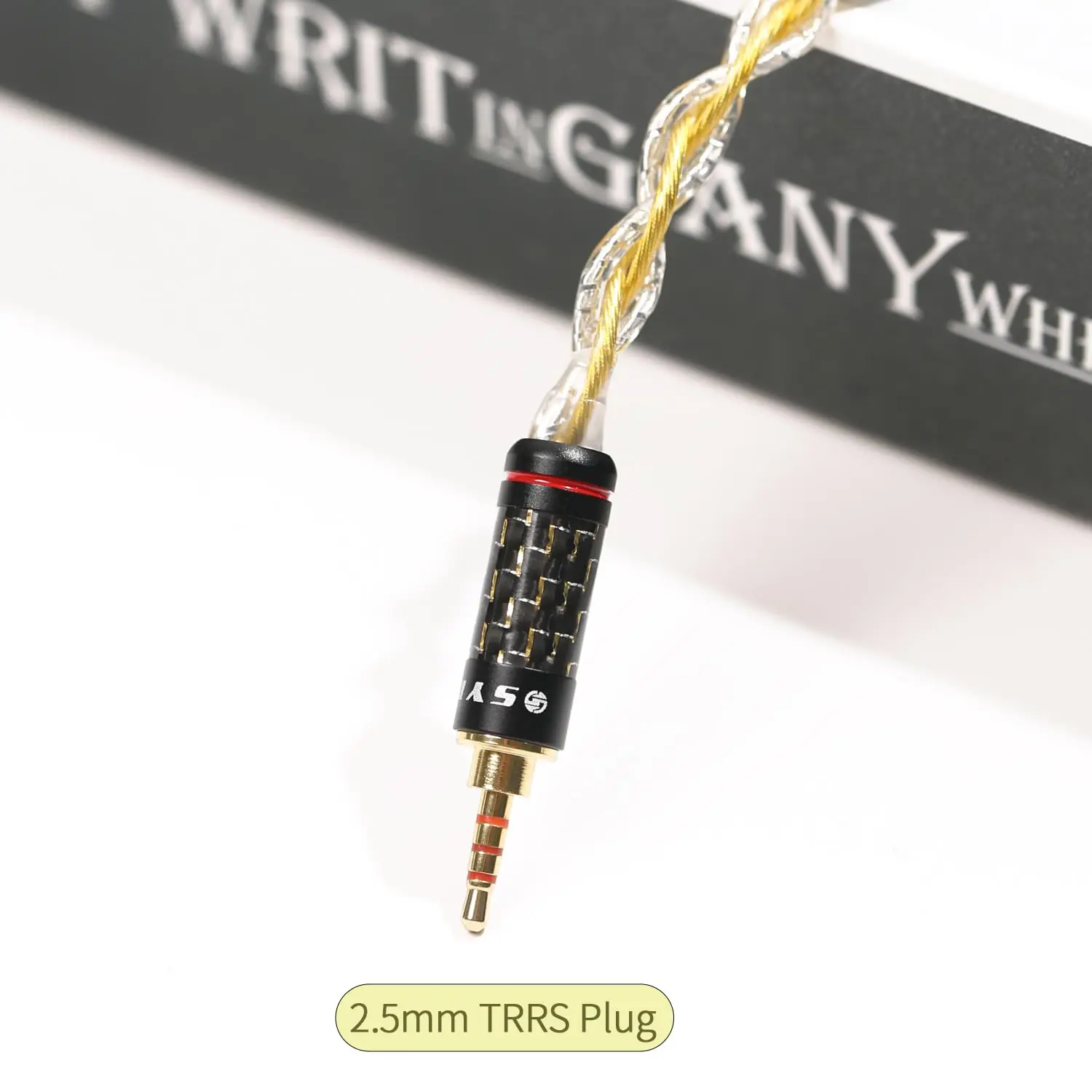 SYRNARN 7N OCC Gold Silver Hybrid 4.4 Pair 2.5 mm 2.5 to 4.4 Balanced Cable Fever Pair Recording for Audio Eadphone Amplifie