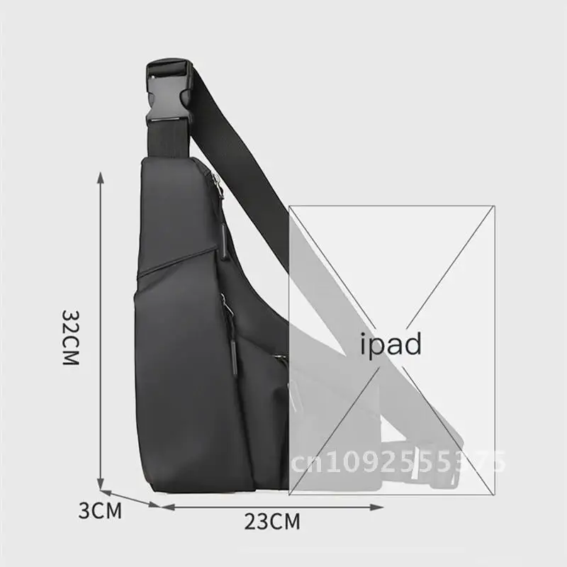 Anti Theft Close Fitting Chest Bag Men's Leisure Leather Film Triangle Bag Crossbody Card Wallet Sports Cycling Riding Sling Bag