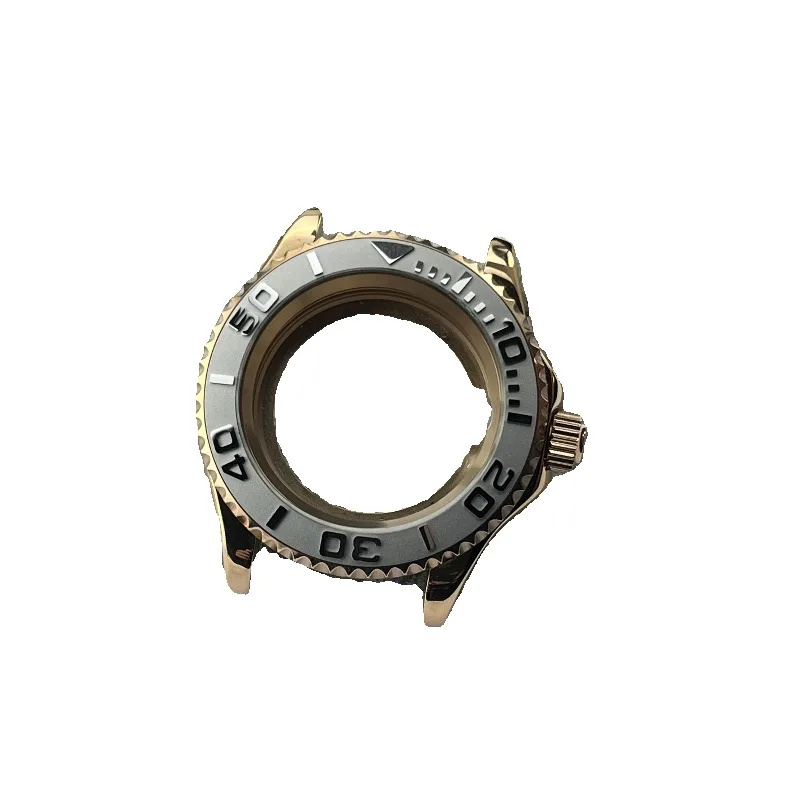 For case NH36 rose yacht mechanical diving watch accessories modified DIY use 40.5mm