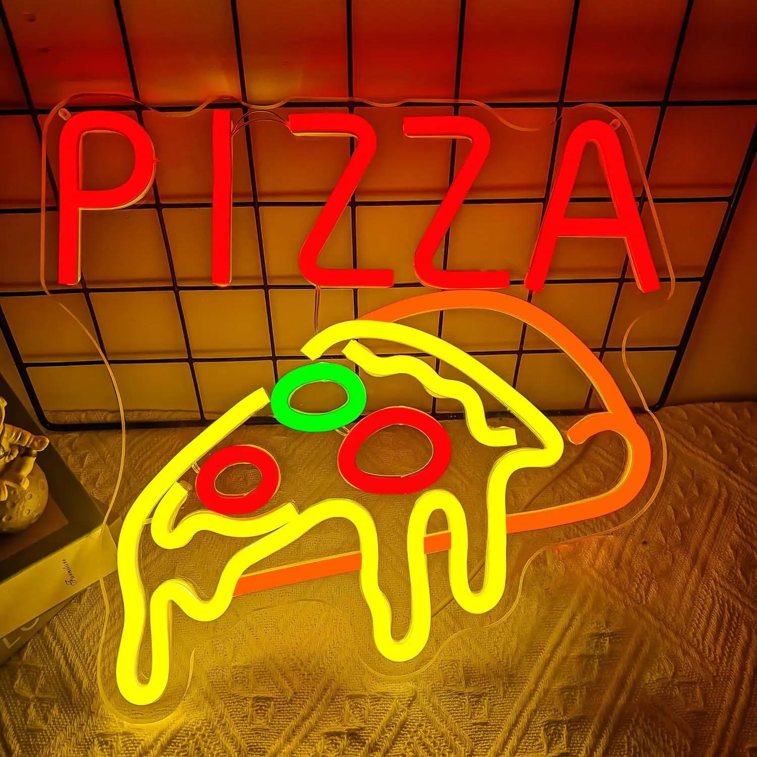 

Pizza Neon Sign LED USB Powered Wall Decor for Restaurant Kitchen Party