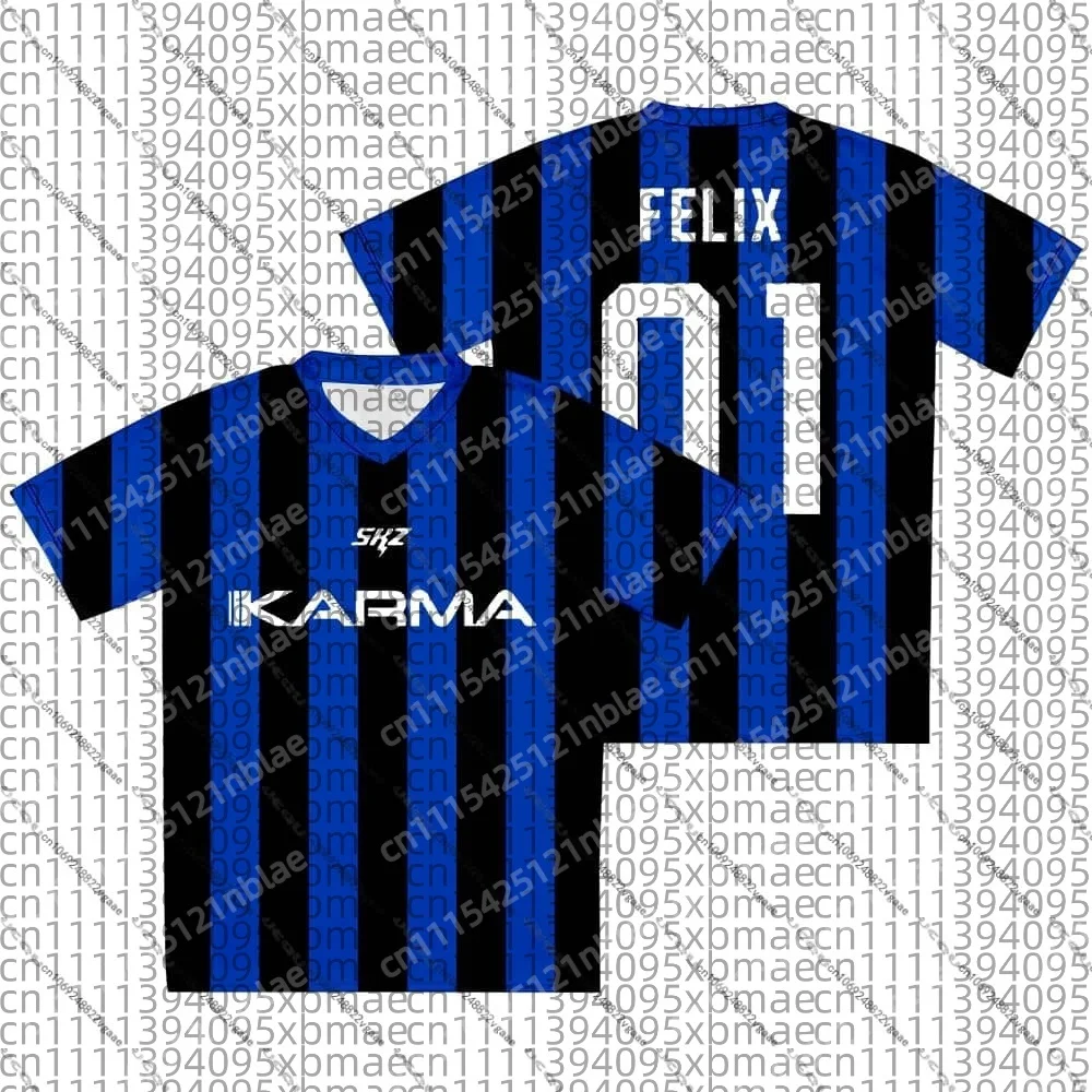 2026 Kpop T-Shirt für Jungen, Mädchen, Damen, Herren und Kinder – S-SKZ Karma Jersey Casual Stray Korean Fan T-Shirt Harajuku Eltern-Kind-Outfit – Detail 1