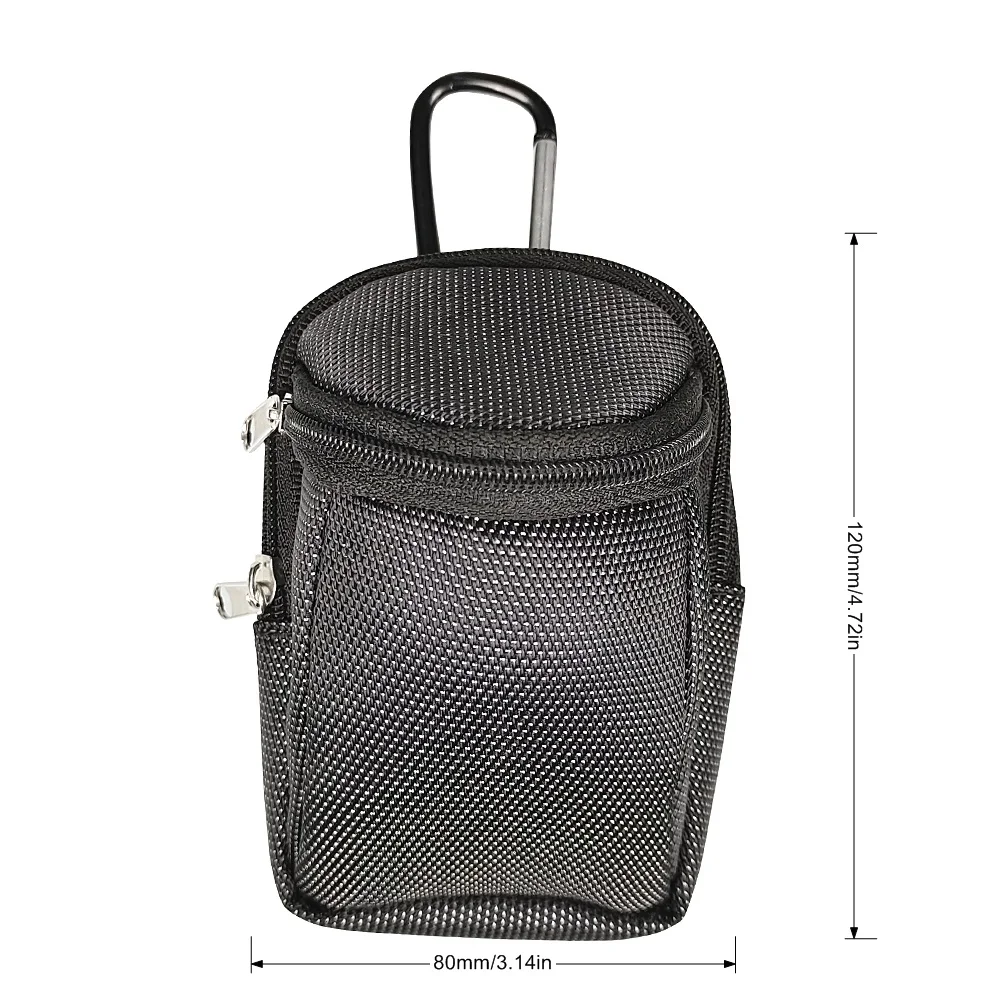 Mini Park Golf Ball Bag With Hook Nylon Can Hold Park Balls Portable Mini Golf Ball Waist Bag Outdoor Sports Golf Accessories