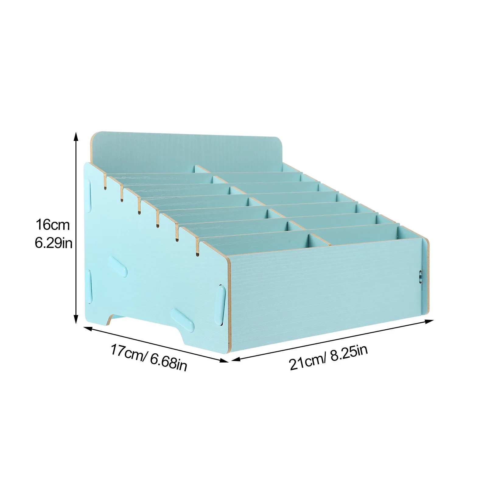 Wooden Phone Storage Box Desktop Organizer Multi-Grid Cell Phone Holder For Classroom Desk Sundries Organizer Wood Case