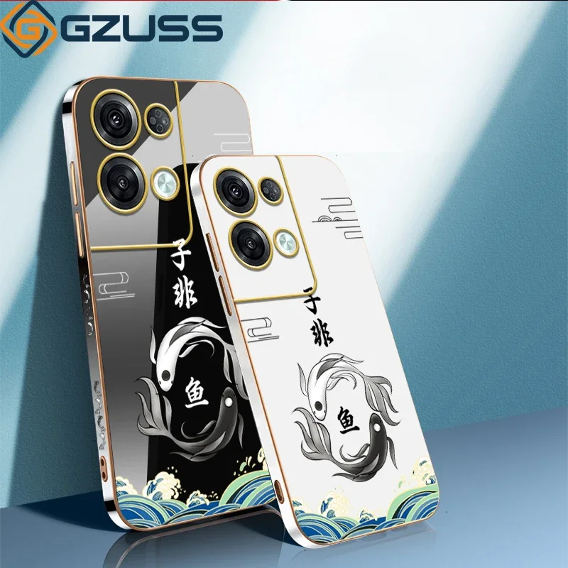 Funda de teléfono Sub no Fish para Oppo Reno 10 Z 8T 8 7 7Z 6Z 6 5 5K Reno 4 3 2F 2Z 2 4F 4Z 3 5F Lite Pro Plus Chuang Tzu Taoism Cover