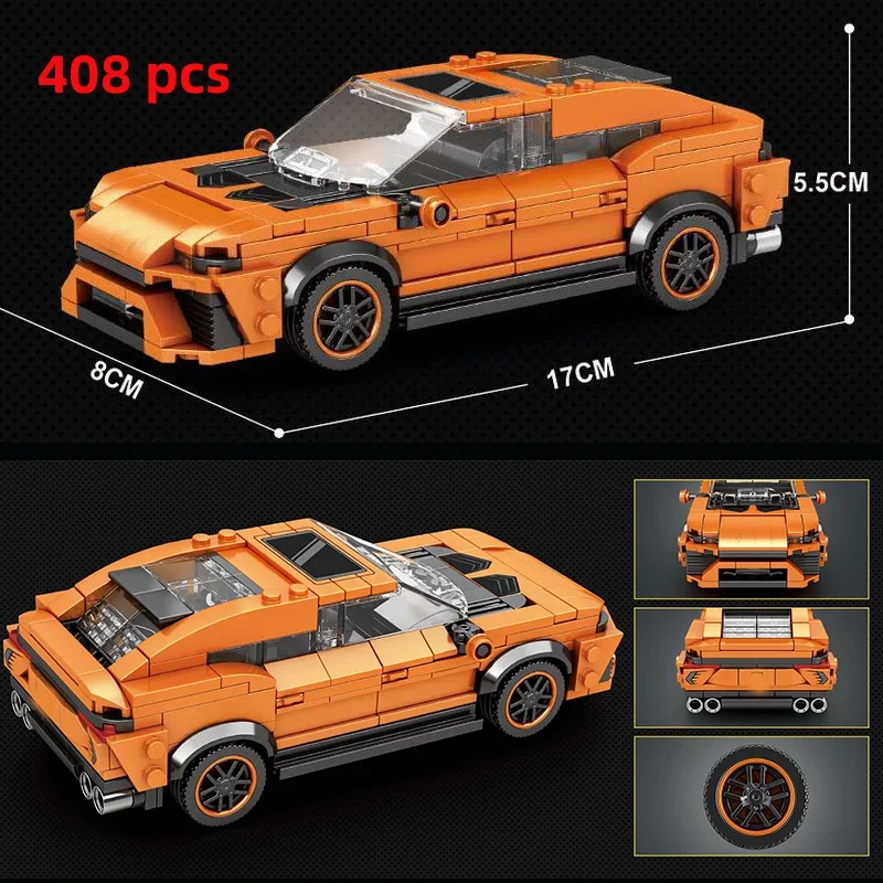 City Speed Champion Technical Car Sports Racing Car Vehicle Racer Moc Building Blocks Educational Toys For Kids Boys Gift