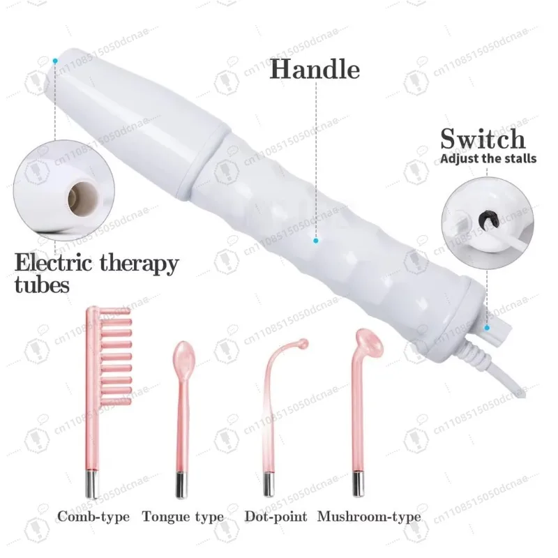 Professional High Frequency Skin Therapy Wand, Portable Handheld Device for Acne Treatment, Face Lifting & Skin Tightening