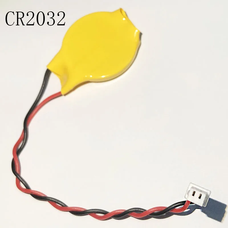 

2 шт./лот, батарейка CR2032 2032, 2-контактная, 1.25 В, для BIOS/CMOS ноутбука, со проводами, съемная, с кабелями.