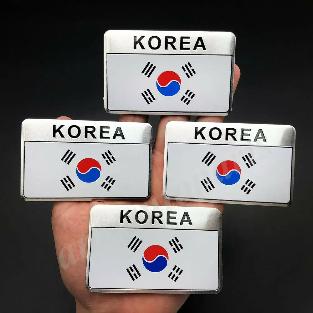 4x Korea Korean Flag Car Trunk Emblem Badge Motorcycle Sticker Decals Fairing