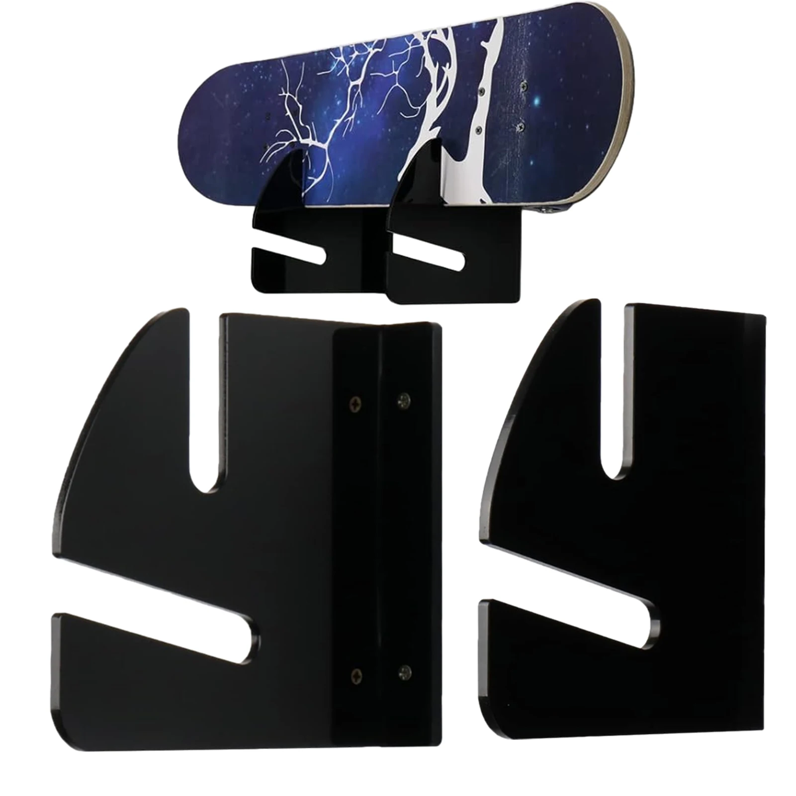 

Longboard Wall Mount Skateboard Deck Storage Space-saving Horizontal Deck Wall Longboard Rack Storage For Home Decor