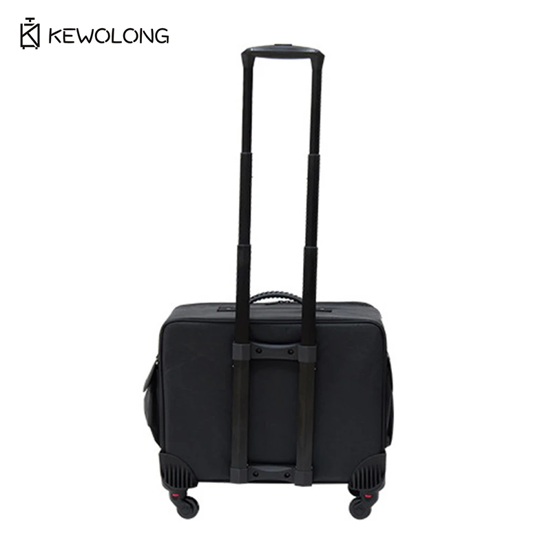 Professional Makeup Suitcase,Capacity Rolling Makeup Case with Wheels, Multifunctional Oxford Fabric Cosmetic Trolley Organizer