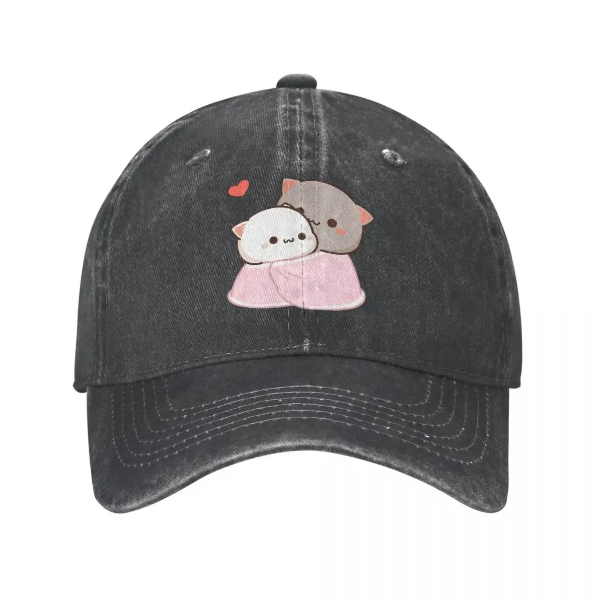 Peach And Goma Cuddling - Mochi Peach Cat Baseball Cap cowboy hat Peaked cap Cowboy Bebop Hats Men and women hats