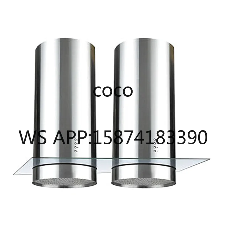 Home Kitchen Double Island Range Hood, Stainless Steel Chimney Design with Durable Metallic Filters
