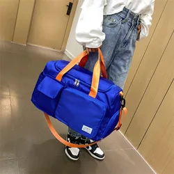 Bolsa de almacenamiento de viaje de negocios con gran capacidad, separación seca y húmeda, bolso de hombro deportivo para Fitness, bolso cruzado para zapatos