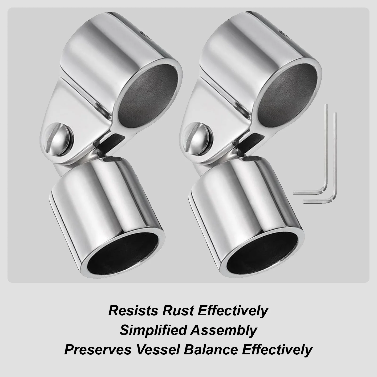 

Boat Top Mounting Hardware Yacht Hardware 2 Pieces Stainless Steel Awning Fixings Set Anti-Rust For Support Pole Sunshade Canopy