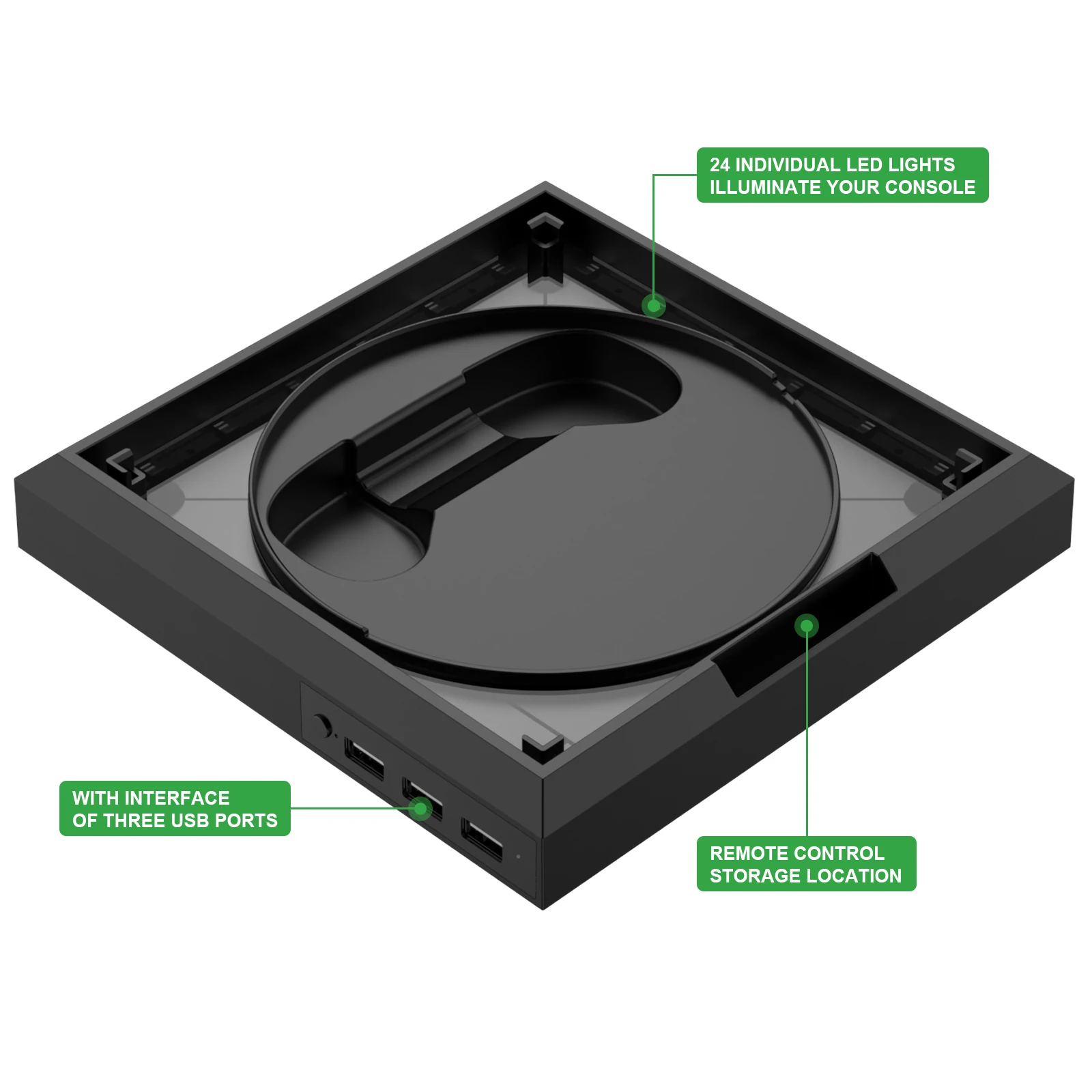 

Base For Xbox Series X/S Adjustable Colorful Handle RGB Color Charger Bracket Vertical Stand Game Console