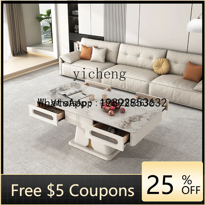 

T2-25 Electric Lift Coffee Table Dining Table Dual-use Two-in-one Living Room Multi-functional Heating