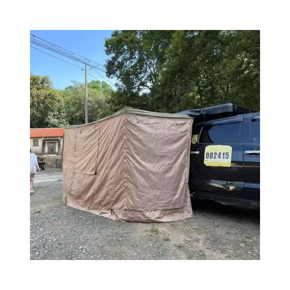 4X4 Retractable Camping Sunproof 270 Degree Car Tent Automatic Waterproof Camper Trailer Awning Outdoor Aluminum Pole 4 People