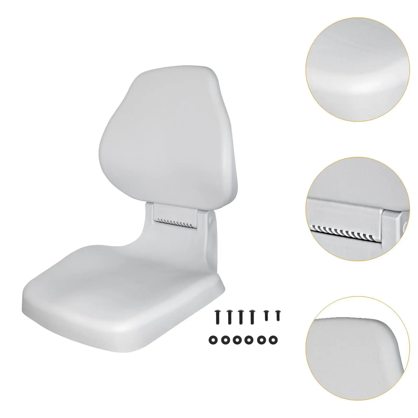 Boat Captain Chair Easy Installation Chair Seat High Back Folding Boat Seat for Sailing Speedboat Kayaking Boating Outdoor