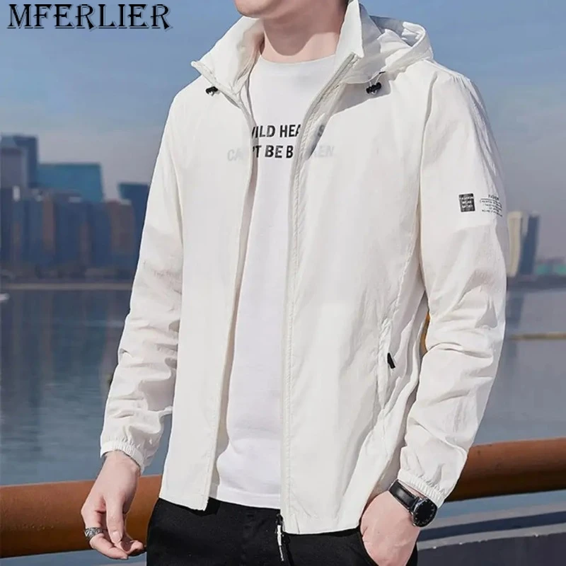 

summer Sunscreen jacke Coat Solid Color Long Sleeve Breathable Hooded Loose Anti-UV Zipper Quick Dry Jacket for Outdoor