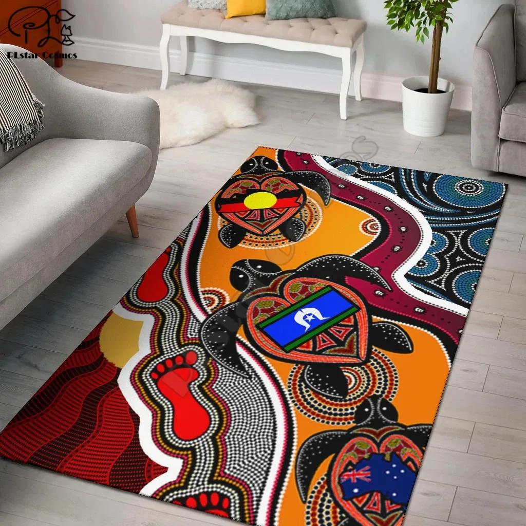 Flag Hand Art carpet Square Anti-Skid Area Floor Mat 3D Rug Non-slip Mat Dining Room Living Room Soft Bedroom Carpet style-03