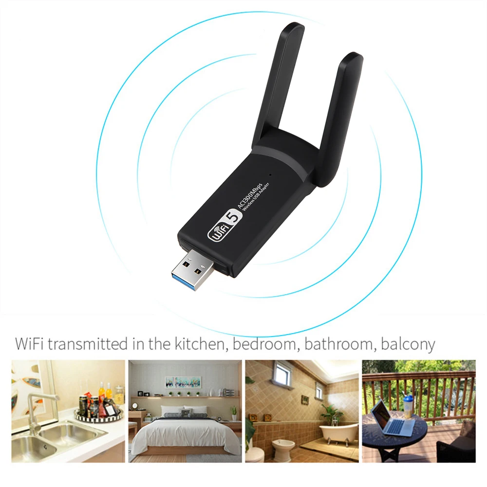 Wireless USB 1200Mbps WiFi Adapter Dual Band 2.4G/5Ghz USB 3.0 AP WIFI Adapter Dongle 802.11ac With Antenna For Laptop Desktop