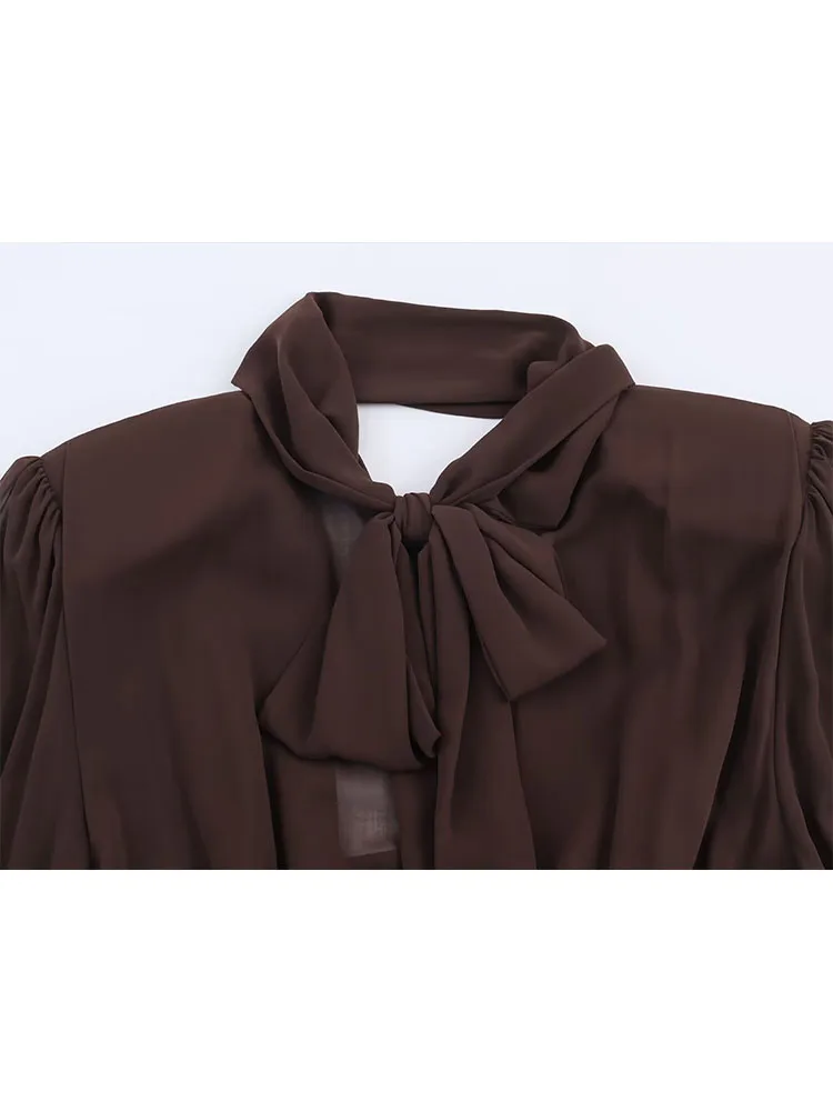 HH Mulheres Verão Patchwork Vestido Curto Moda Backless Mangas Compridas Gravata Borboleta Decoração Vestido Casual Feminino Sexy Vestido de Festa