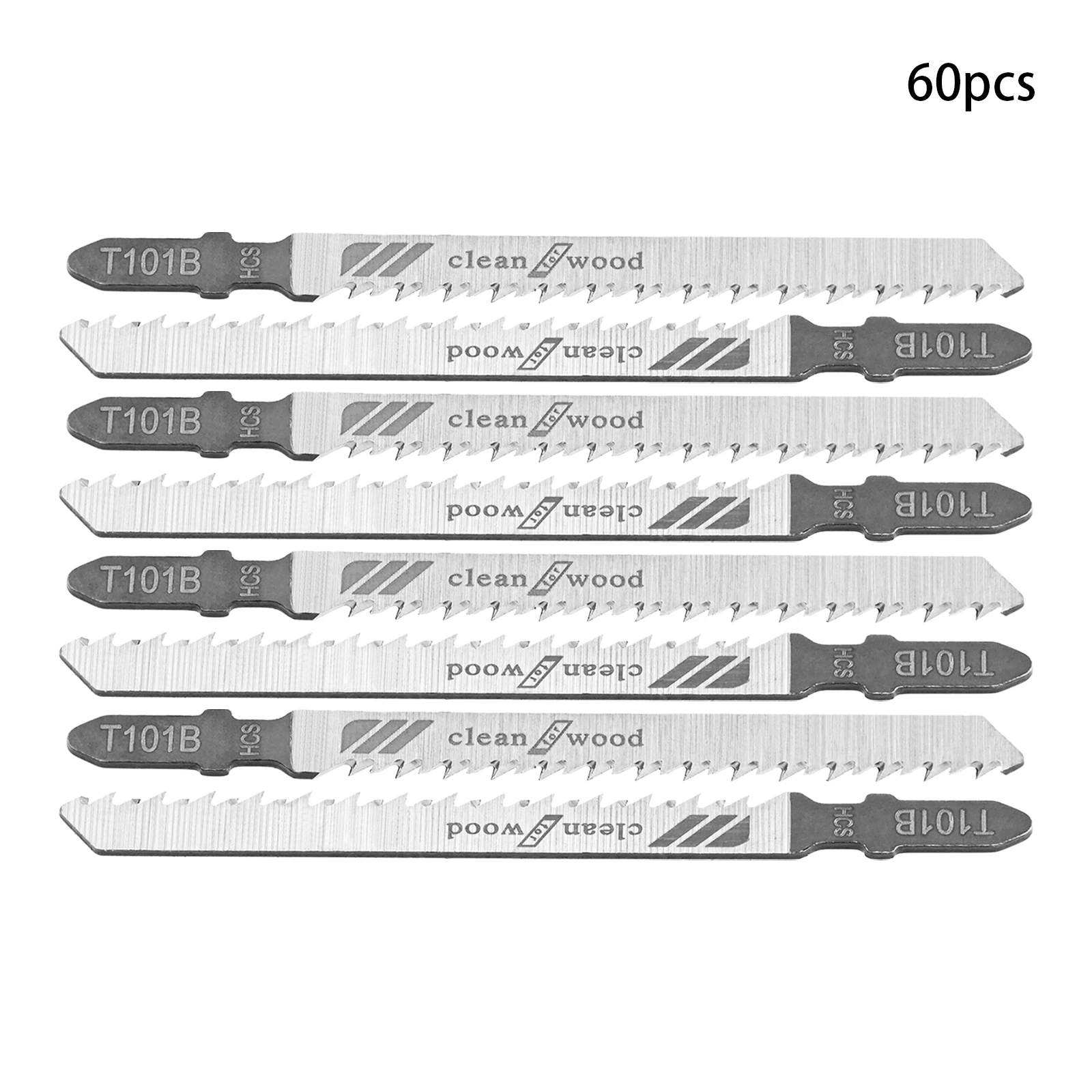

60pcs T-Shank Blade High Speed Carbon Steel Saw Blade Jig Saw for Plastic Metal Wood Boards Cutting Tools Jigsaw Saw Blades Set