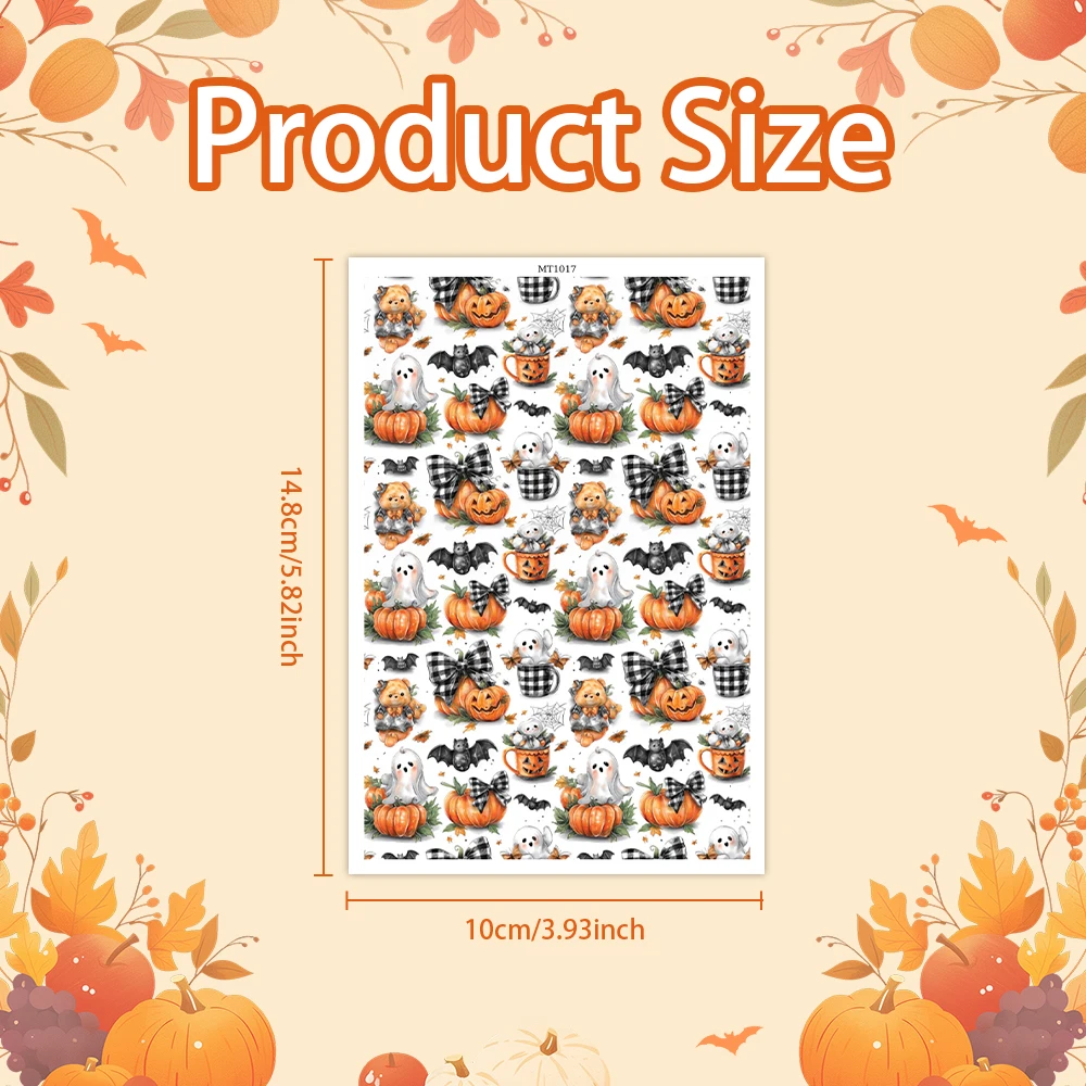 Halloween castelo abóbora esqueleto tumba horrível fantasma brincos de cerâmica macia transferência de água adesivo de papel para fazer jóias