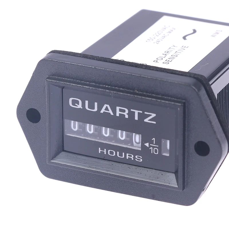 1PC 6 Digits 220V AC Hour Meter,Complete Sealed Quartz Timer Counter 12v-36v dc ac 110v 220v