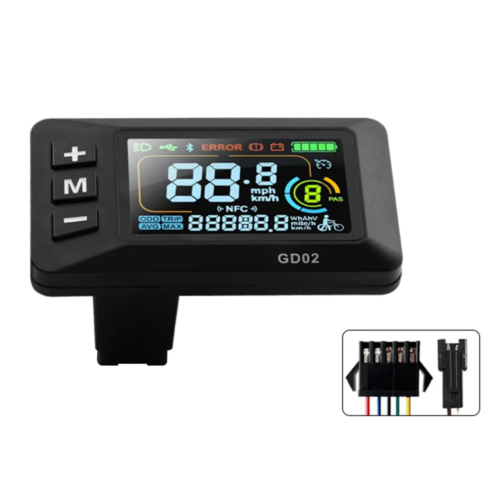

GD02 Ebike Color Display Electric Bike Speed Control Panel E-Scooter Accessories For 2HAO Protocol Controller