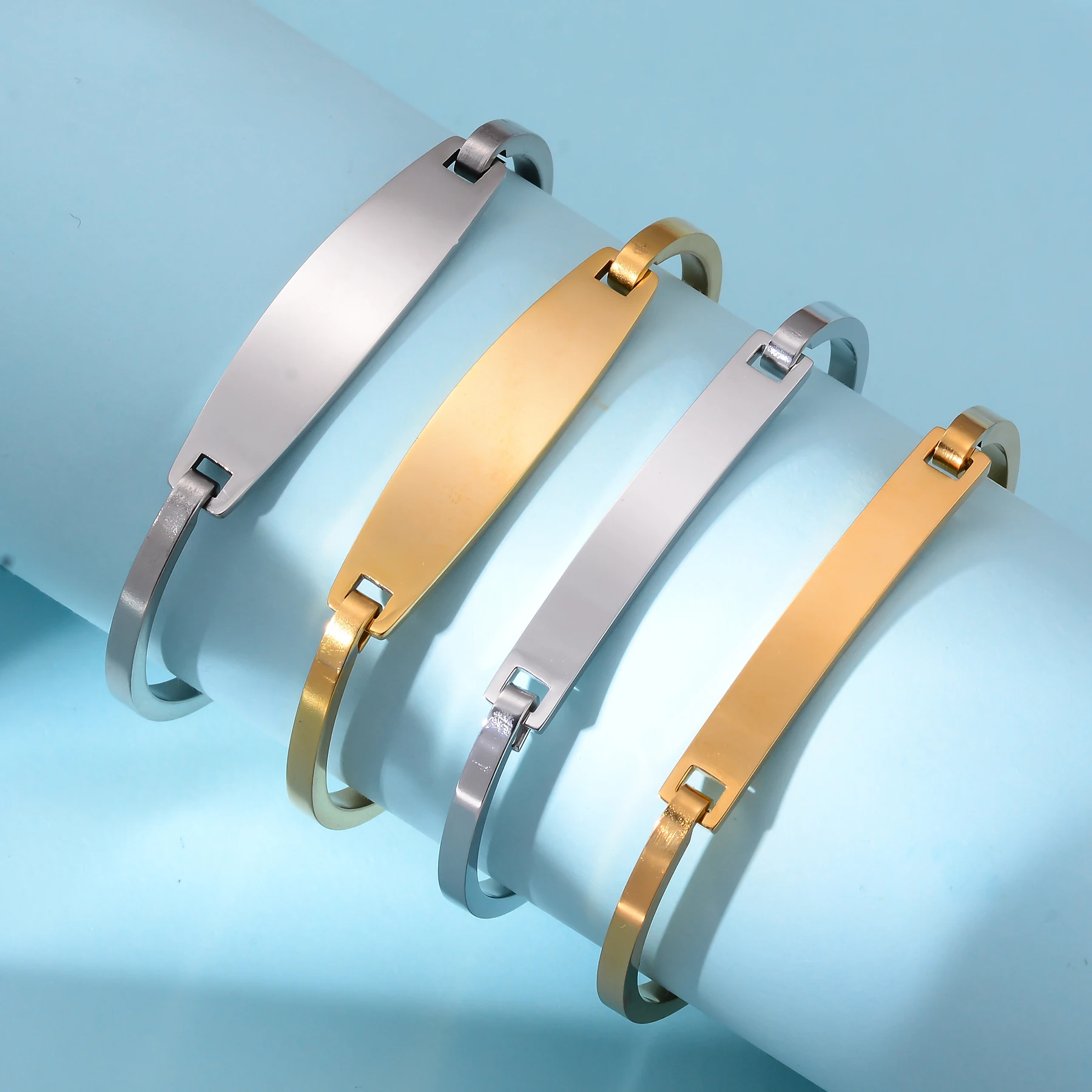 Personalisierter Edelstahl-Arm – Cuff Bangle Bracelet Bewertung und Preis
