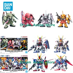 Bandai Original GUNDAM Anime Model SD BB SENSHI ZGMF ZAKU SERIES SET Action Figure Assembly Model Toys Gifts for Children