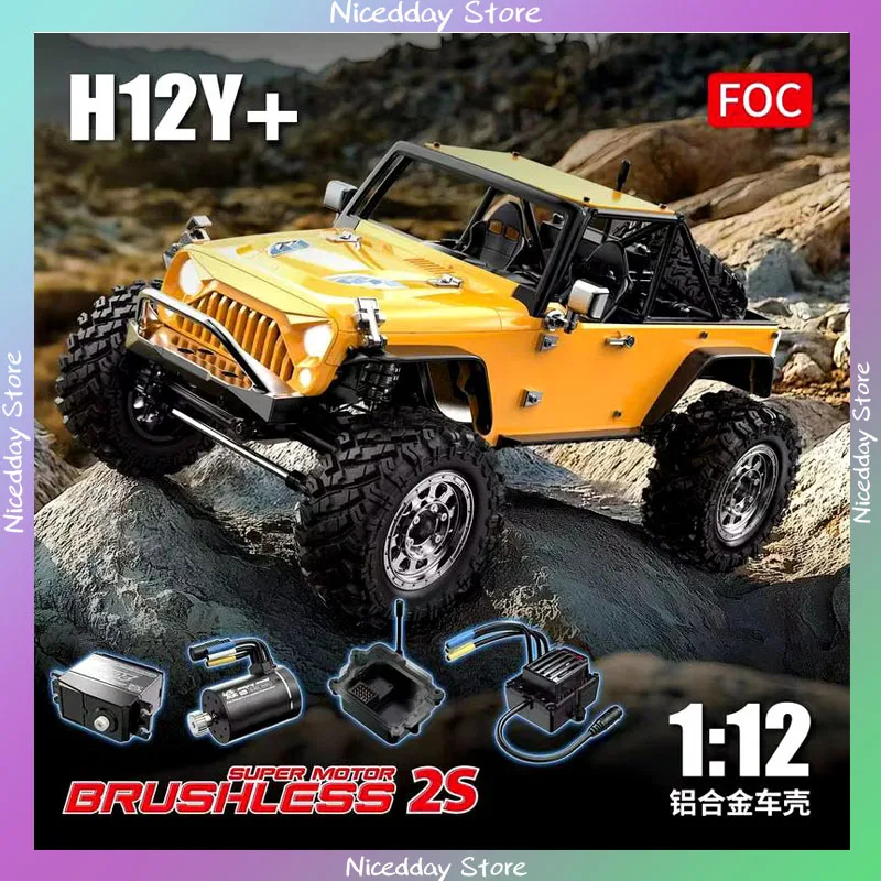 New MJX H12y 1/12 Full Scale Remote Control Car Toys Model 4x4 Climbing Off Road Vehicle Brushless Rc Car Toy Boy Christmas Gift