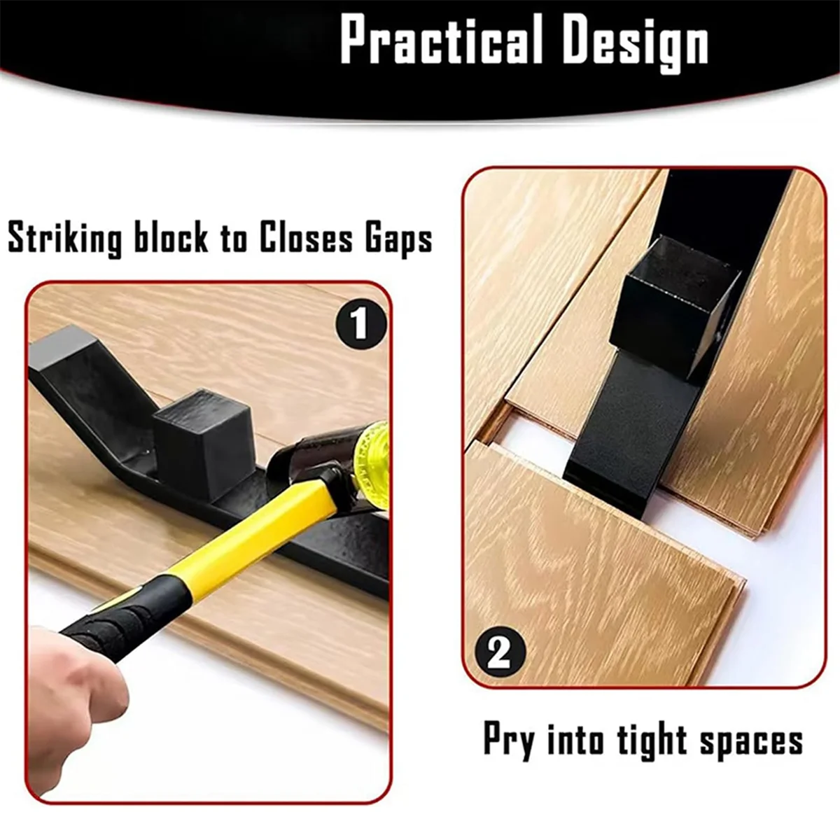 A002 Heavy Duty Pull and Pry Bar, 17.3 Inch Flooring Tool, Pull Bar Flooring Tool, Hard Flooring Installation for Wood Floor