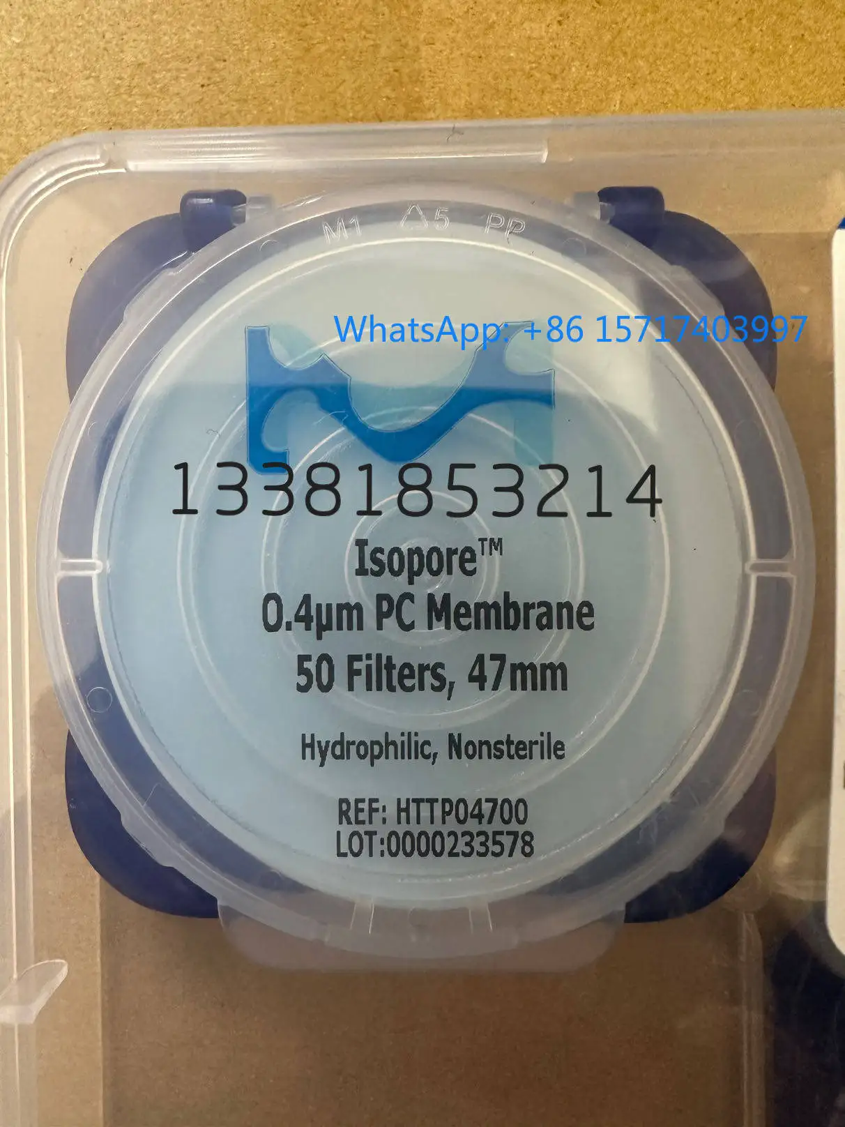 Merck Millipore Polyc-arbonate Film PC Film 0.4um 47mm Diameter HTTP04700
