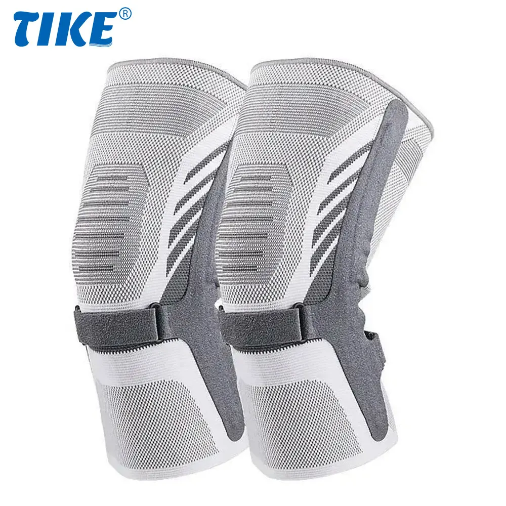 Sport Knee Pads Compression Leg Sleeve - Knee Braces with Side Stabilizers and Patella Tendon Strap for Knee Pain, Meniscus Tear