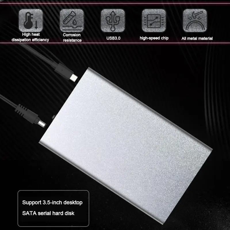 20CB Blueendless 3,5 -дюймовый USB Тип C в USB A/Type C HDD Box 3.5 Hard Disk