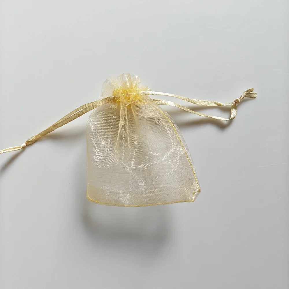 7x9 50 Stück Elegante Transparente Organza-Geschenktüten mit Kordelzug für Kosmetik, Parfüm, Bastelarbeiten und Kleine Geschenkverpackungen – Detail 4