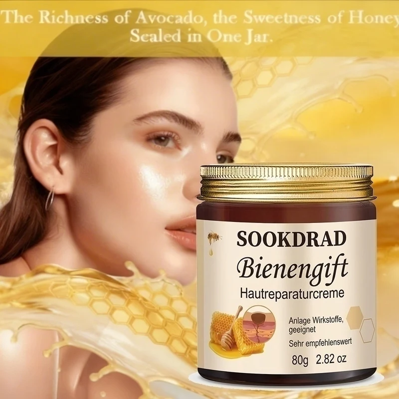 Bee Venom Repair Cream, Active Ingredients, Warm Care, Full Body, All Skin Types,80g Daily Use
