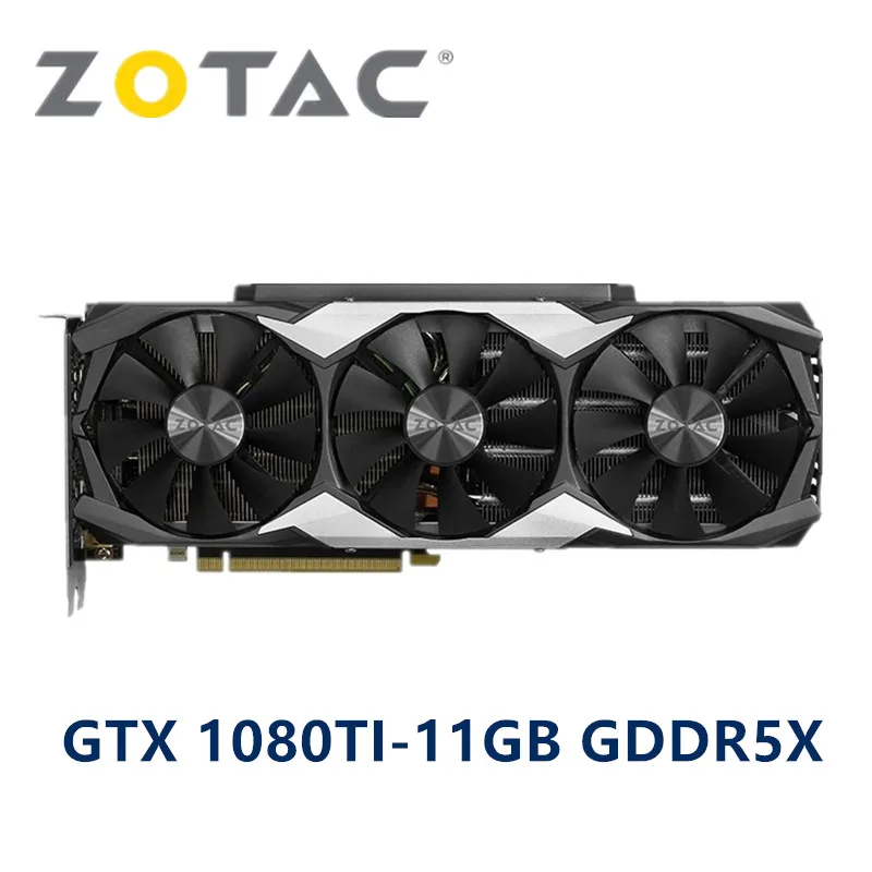 Zotac-gtx 1080 ti 1080ti Placas Gráficas 11gb Gpu Geforce Gtx1080 Placa de Vídeo Gtx1080ti Nvidia Computer Game Gaming Desktop pc Dvi