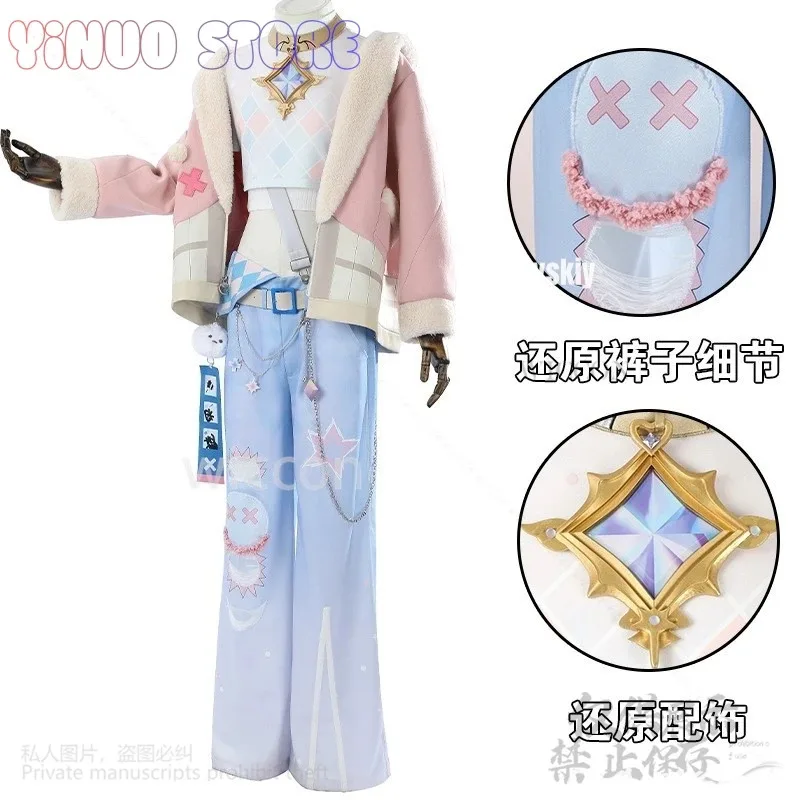 

COSda@New Anime Game Nu: Carnival Cosplay Blade Costume Pink Cute Coat Blue Pants Hat Kawaii Uniform Wigs Jirai Kei Suit Customi