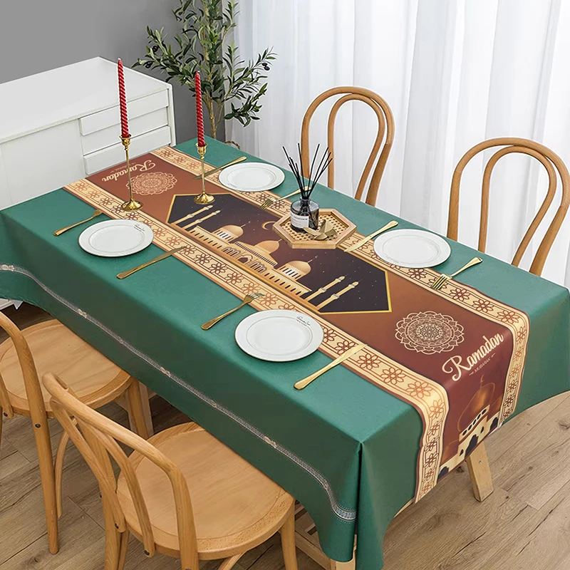 

Eid Mubarak Table Runner Ramadan Kareem Home Tablecloth Decorations Desk Flags Islamic Muslim Party Supplies Eid Al Adha Gifts