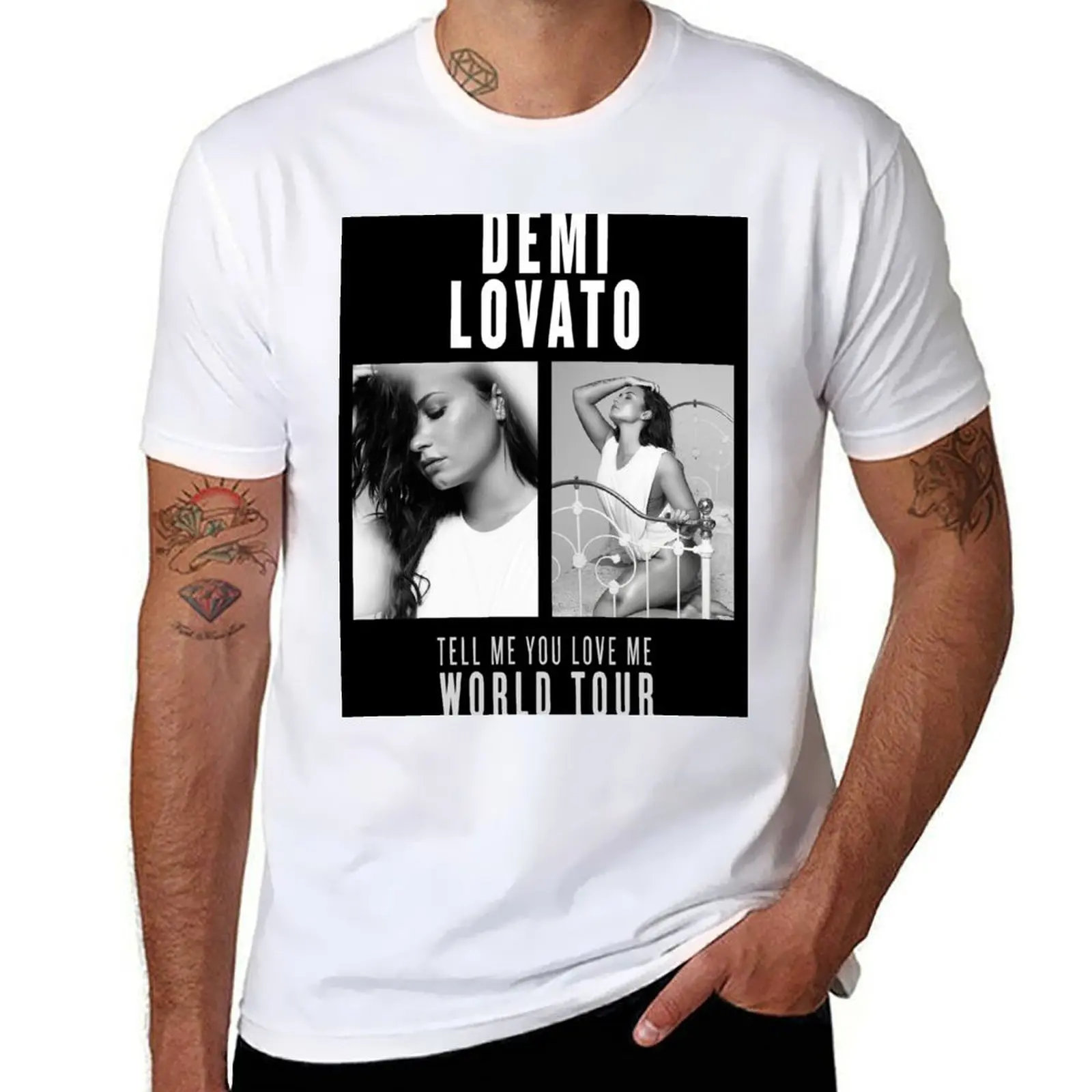 Tell Me You Love Me TOUR - تي شيرت رجالي ملصق 5 تي شيرت قطني عالي الجودة تي شيرت رجالي جرافيك تي شيرت #1