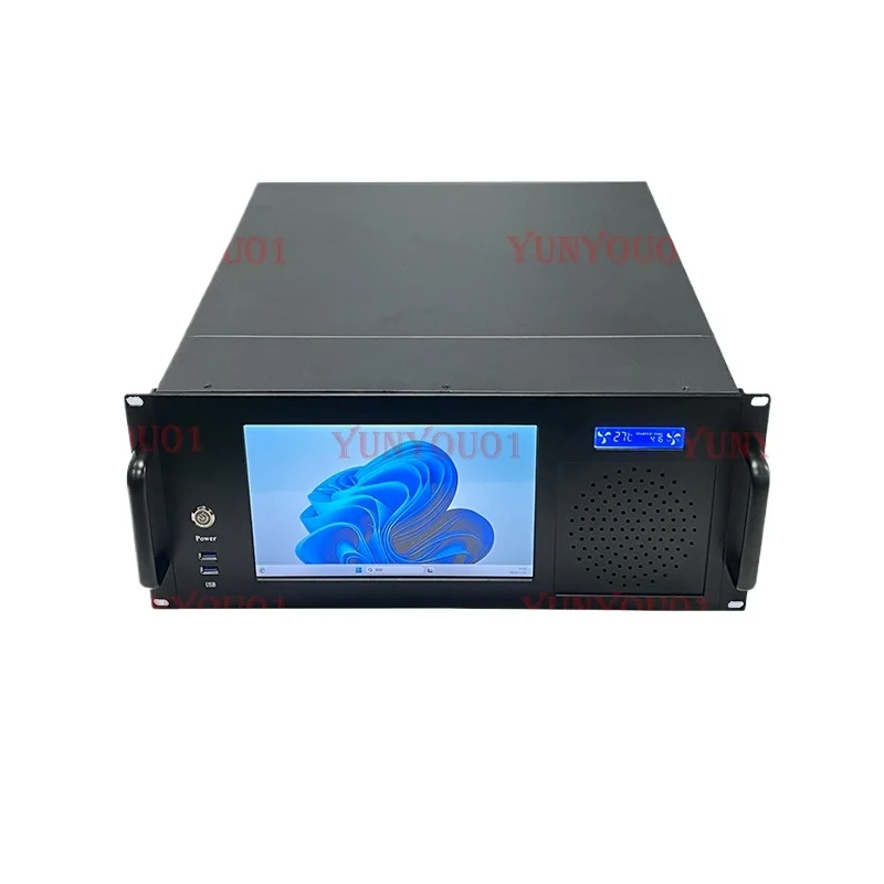 

19 inch 4U chassis with 10.1-inch display screen, temperature control screen integrated industrial control server chassis