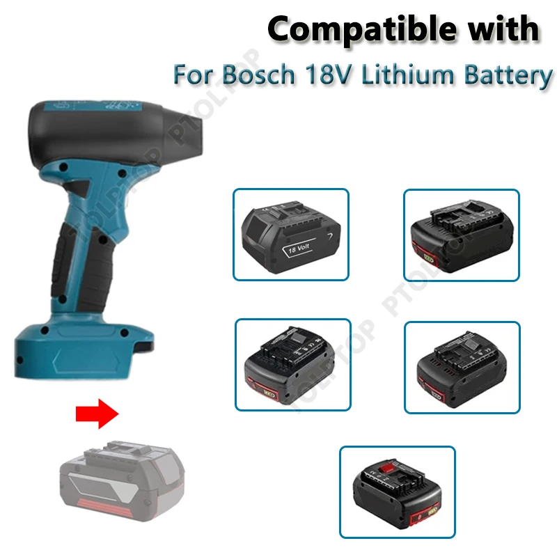 Imagem -03 - Portátil sem Fio de Alta Velocidade Handheld Ventilador Jet Blower para Bosch 18v Li-ion Battery 4-velocidade Fit para Limpeza Camping ao ar Livre Novo