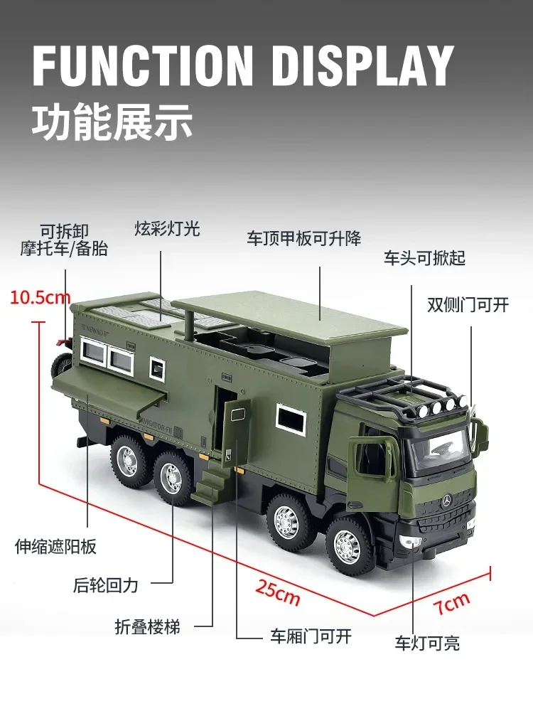 1:32 Mercedes- OFF-ROAD RV Simulation Diecast Metall Legierung Modell auto Sound Licht Zurückziehen Sammlung Kinder Spielzeug geschenke F580