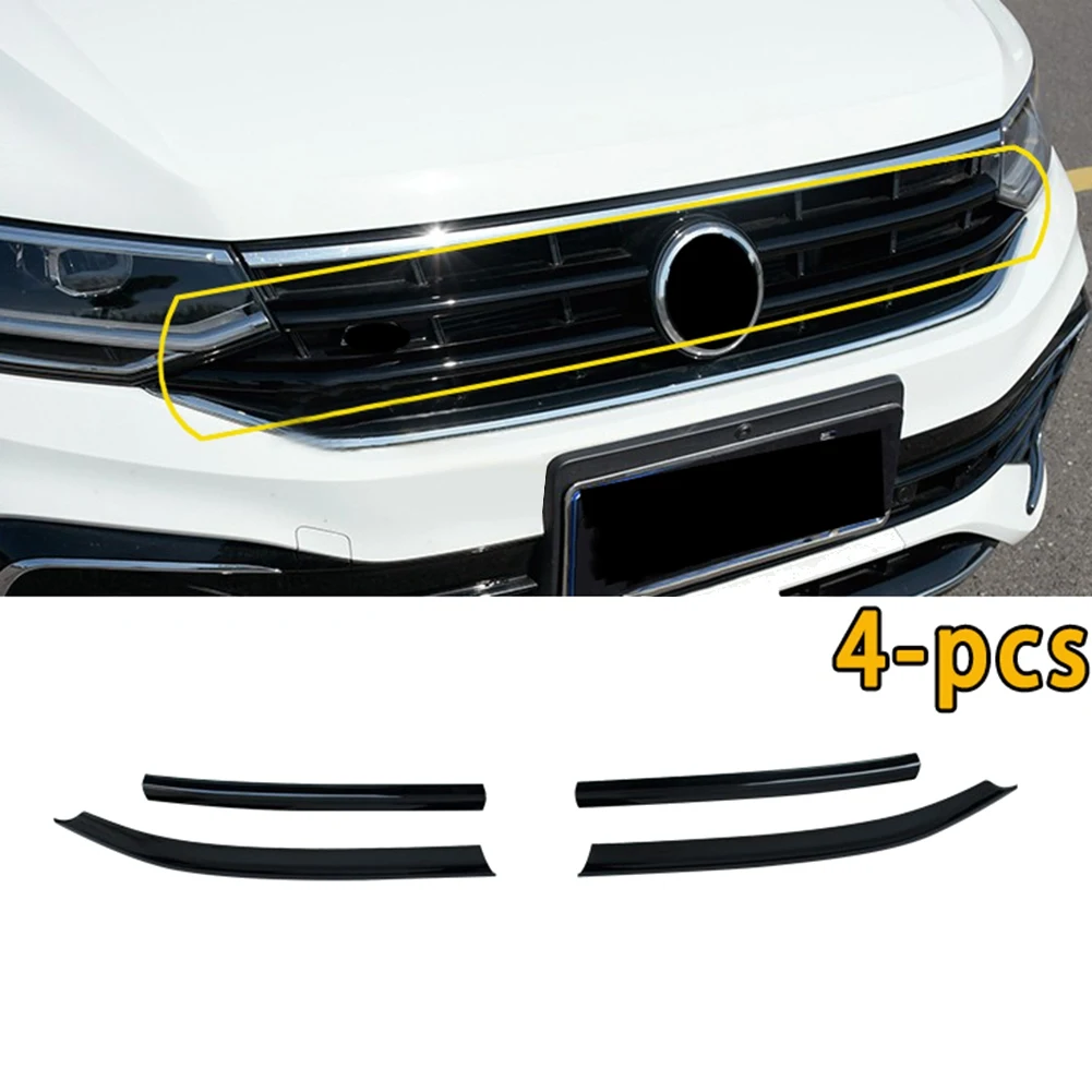 Car Front Grille Cover Strip Trim Modification Decoration for Tiguan 2020 2021 2022