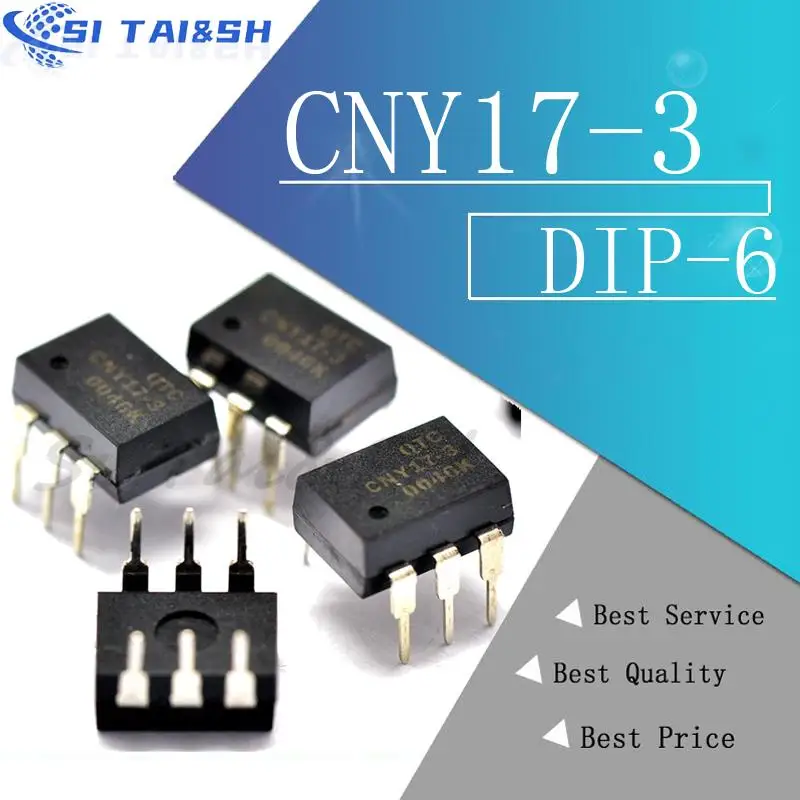 10PCS CNY17-3 DIP6 CNY17 Transistor output optocouplers NPN Phototransistor New original