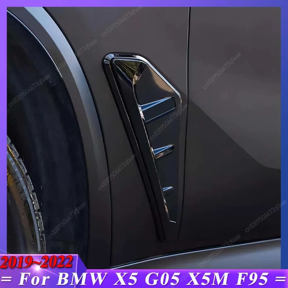

Для BMW X5 G05 X5M F95 2019-2022 ABS боковое крыло вентиляционные декоративные наклейки автомобильный Стайлинг 2 шт. автомобильный модифицированный боковой спойлер ветровой нож