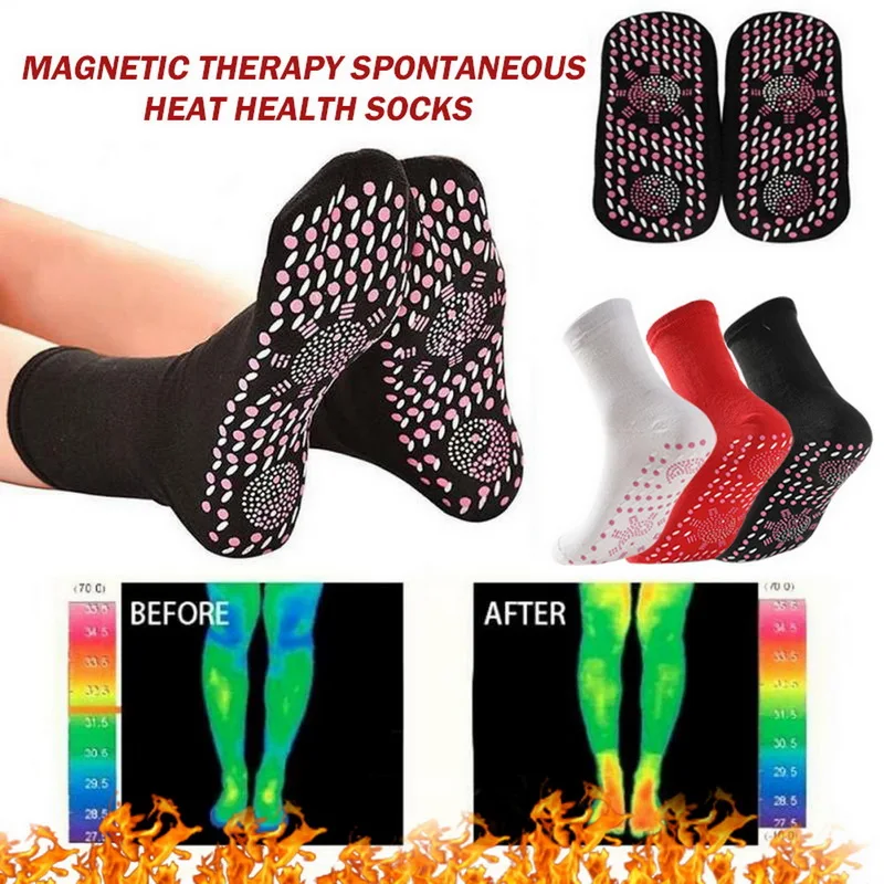 10Pairs Tourmaline Slimming Health Sock Winter Elastic Thermal Self-Heating Sock Health Care Socks Short Sock Magnetic Therapy